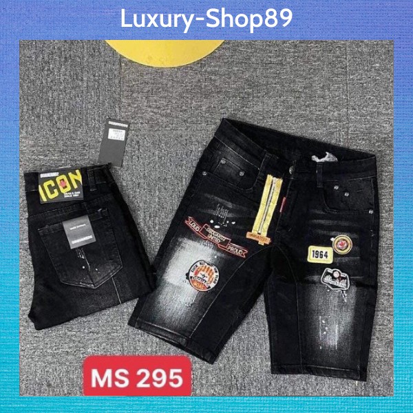 Quần short jean nam co giãn cao cấp, Quần Đùi Nam Chất Bò họa tiết độc đáo thời trang Luxury-Shop89 SJTP01