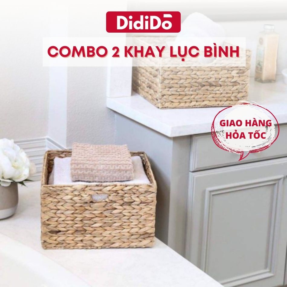 Combo 2 khay đựng đồ lục bình không kèm vải lót