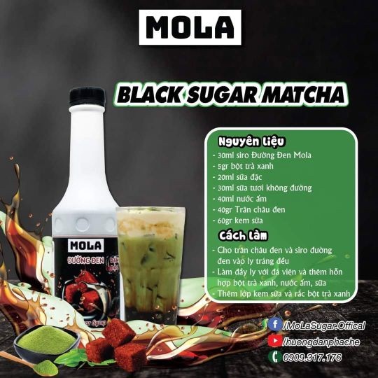 Siro Đường Đen MOLA 1.5 Kg - Pha chế Sữa tươi Trân Châu Đường Đen