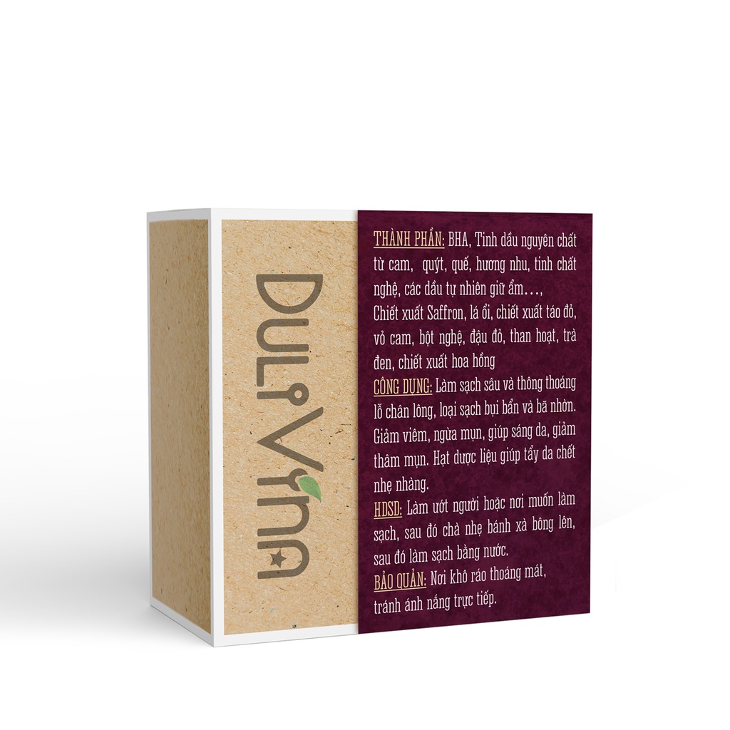 Xà bông Dược liệu DuliVina Tía Tô Diếp Cá Giúp Sáng Da, Hết Mụn100g