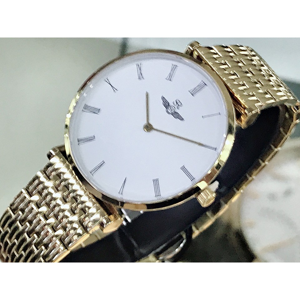 Đồng hồ đôi SRWATCH SR8702.1402 Mặt kính Sapphire Chống Trầy Chống Nước thiết kế Tin