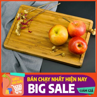 Khay trà đựng bánh trái hoa quả cho gia đình, khay gỗ tre ghép thanh hình chữ nhật
