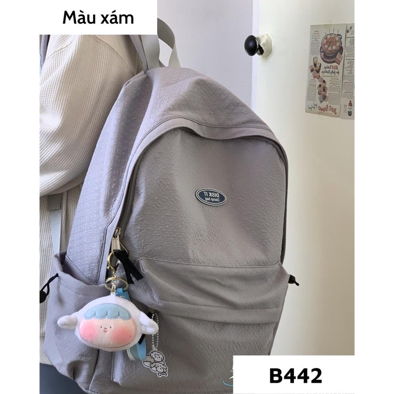 Balo đi học nữ basic trơn ulzzang hàn quốc, cặp sách học sinh đẹp giá rẻ B442 gaga store