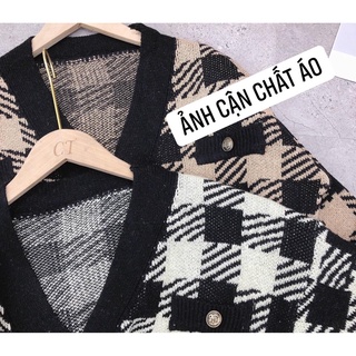 Áo khoác len Bigsize kẻ ô AL115