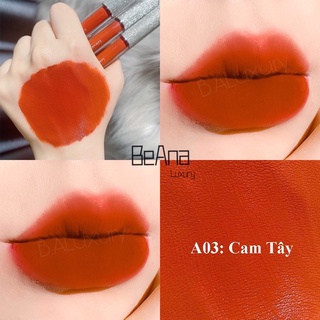 Son siêu lì, mềm môi màu Cam tây