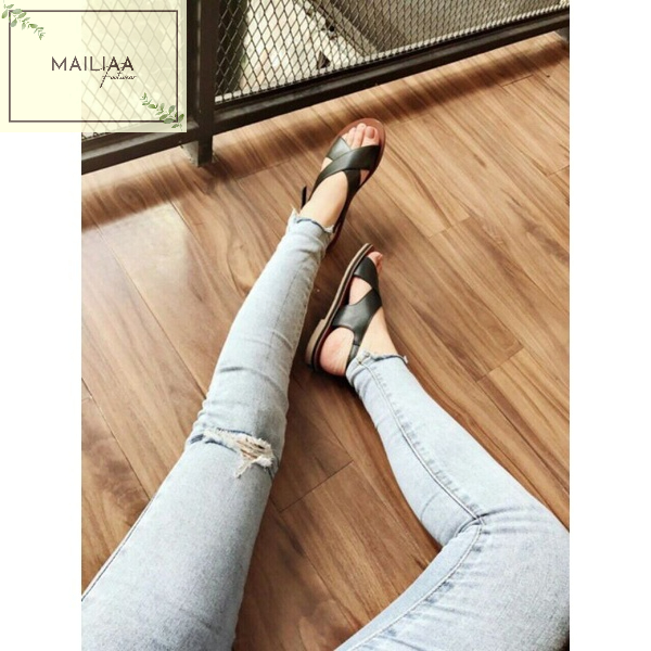 Sandal quai chéo MAILIAA đế xịn loại 1 đi ôm chân