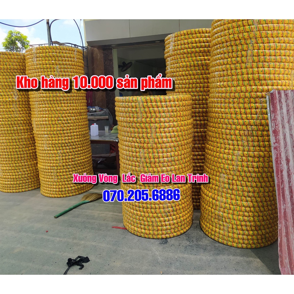 Vòng lắc eo massage bằng mây loại đơn 1.5kg  giúp giảm eo nhanh cho người lớn - Tặng thước đo eo 20k