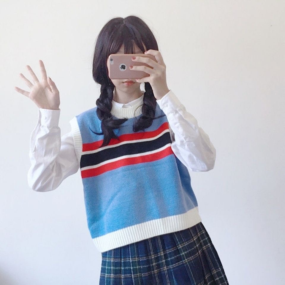 Áo Phông Trơn Cổ Sóng, Áo Thun Dài Tay Cute Dễ Thương Phong Cách Hàn Quốc