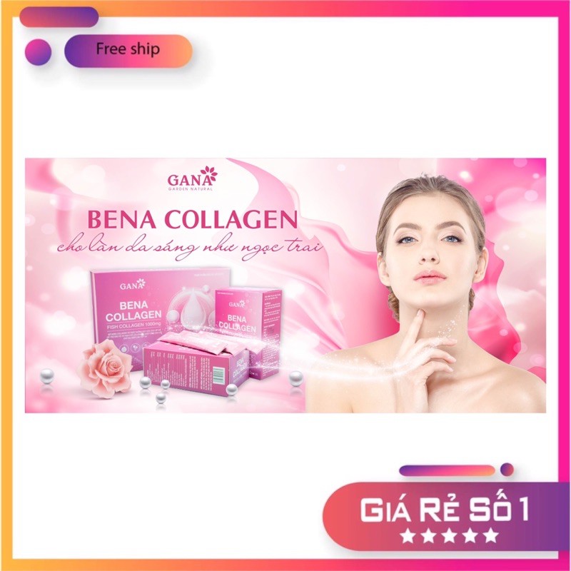 [FREE SHIP] - Bena Collagen giúp hạn chế quá trình lão hoá da, cho làn da căng bóng mịn màng trắng sáng