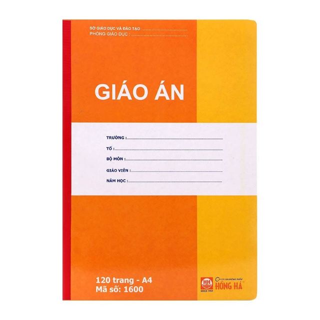 01 quyển Sổ giáo án 120 trang Hồng Hà 1600 - Sổ giáo án kẻ ngang Hồng Hà