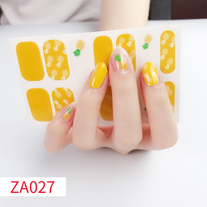 [Hàng mới về] 14 Miếng dán trang trí móng tay nhiều họa tiết thời trang