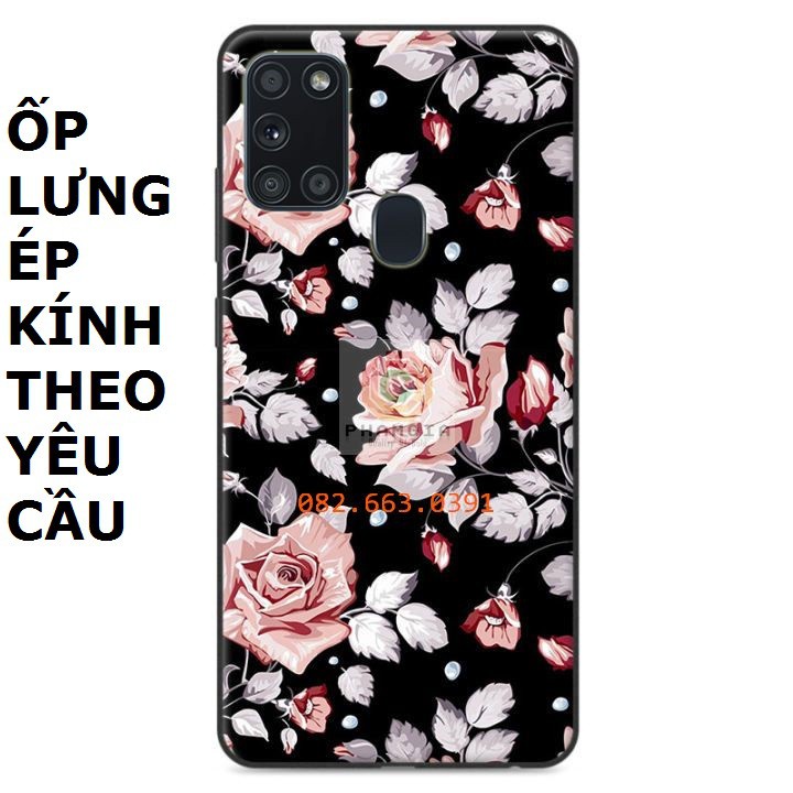 Ốp lưng ép kính Samsung A21S IN HÌNH THEO YÊU CẦU