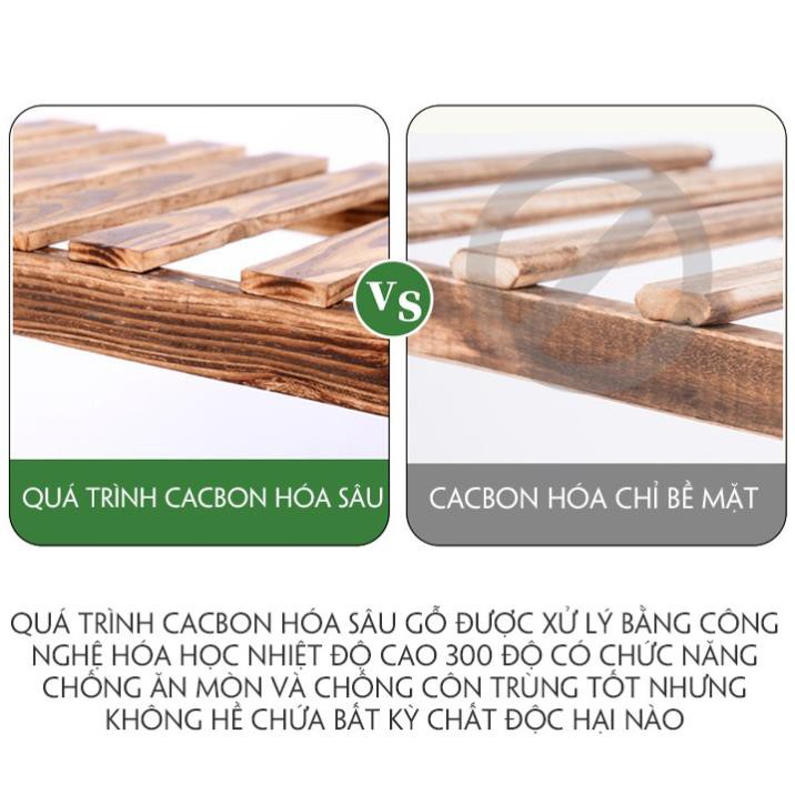 Kệ để chậu hoa cây cảnh - Giá để chậu hoa cây cảnh bằng gỗ.