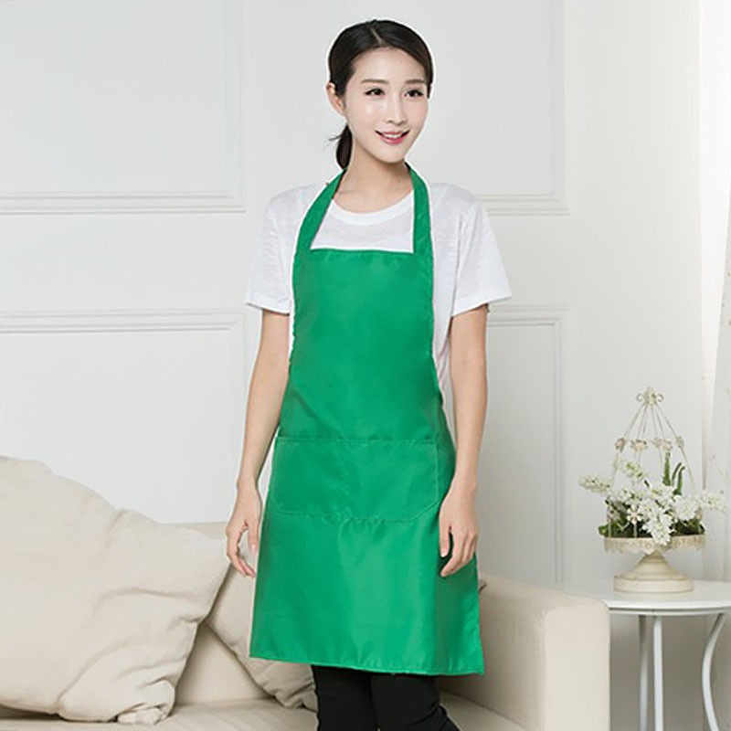 Tạp Dề Nấu Ăn Màu Trơn Tùy Chỉnh Kèm Túi Tiện Dụng Thời Trang Cho Nam Và Nữ