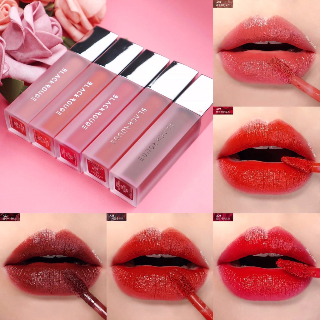 Son Kem Lì Black Rouge Air Fit Velvet Tint Ver 4 Bad Rose X Bad Girl