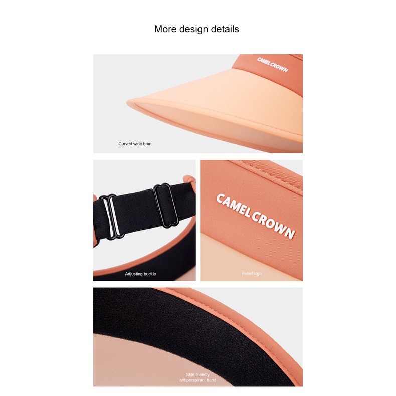 Mũ lưỡi trai Camel Crown hở chóp che nắng chống UV tiện lợi cho nam và nữ