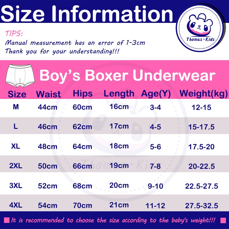 Bộ 5 Quần Lót Boxer 100% Cotton In Họa Tiết Khủng Long Hoạt Hình Cho Bé Trai 3-12 Tuổi