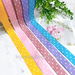 Ruy băng gân chấm bi (2,5cm) (Giá 3 mét)