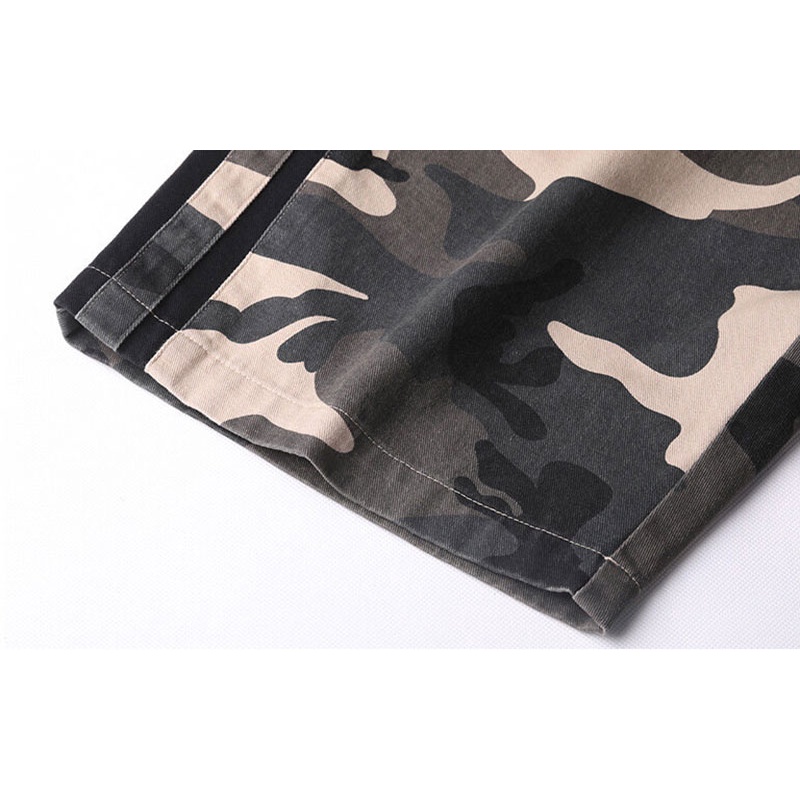 Quần Short Cotton Dáng Rộng Họa Tiết Rằn Ri Thời Trang Mùa Hè Mới Cho Nam M-5XL