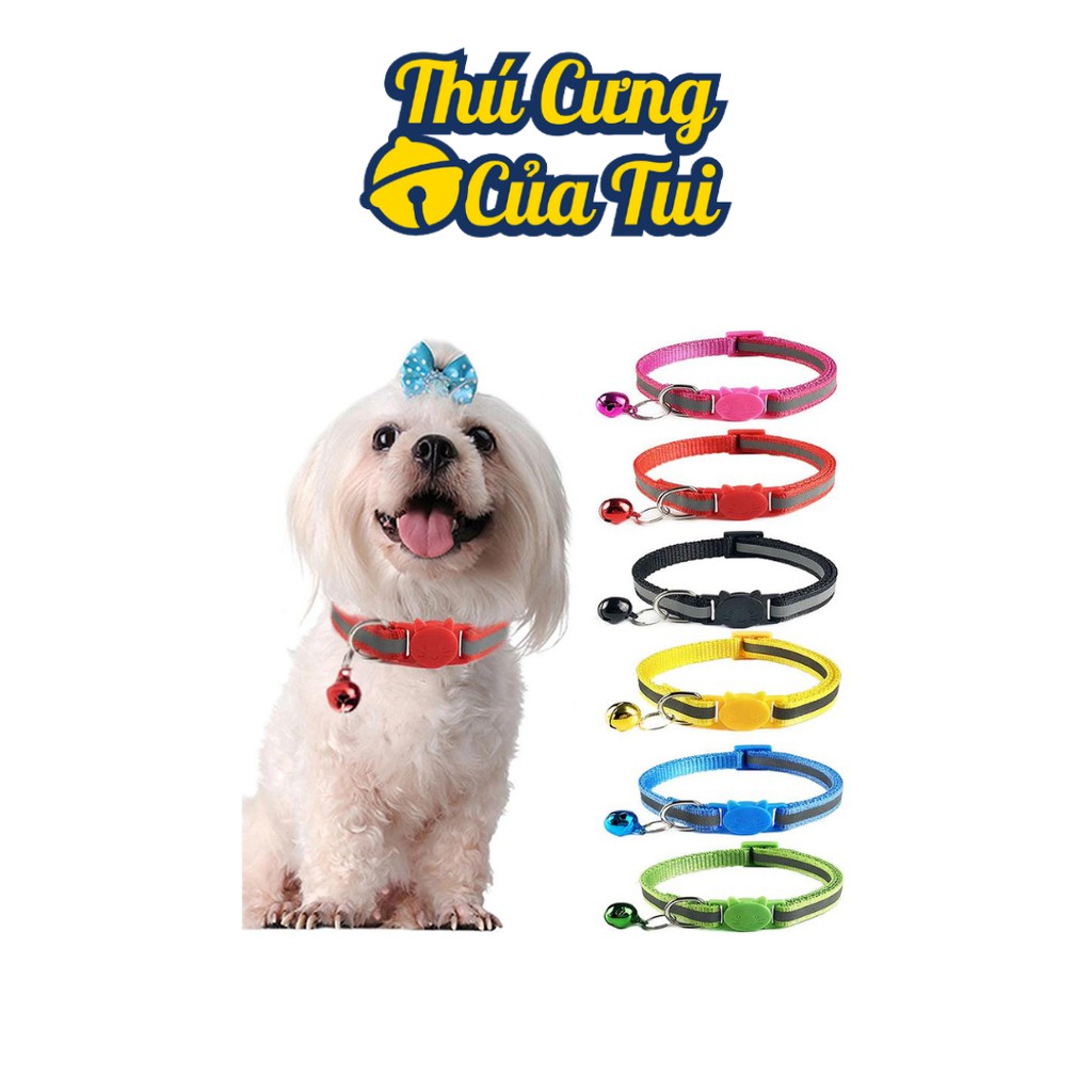 Vòng Cổ Dạ Quang Cho Chó Mèo Dưới 5kg - Thú Cưng Của Tui