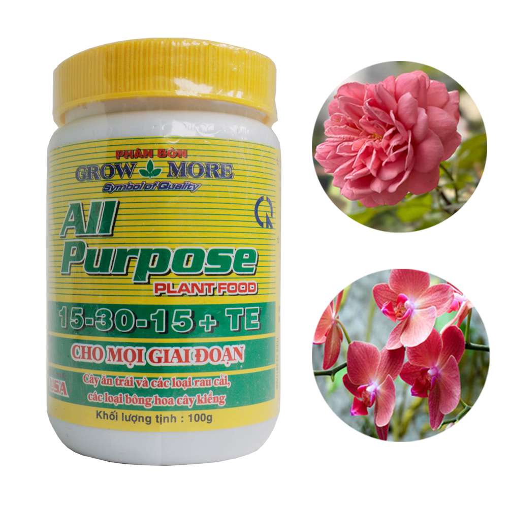 Phân bón lá NPK Kích thích ra hoa 15-30-15 GROWMORE All Purpose 100 Gram