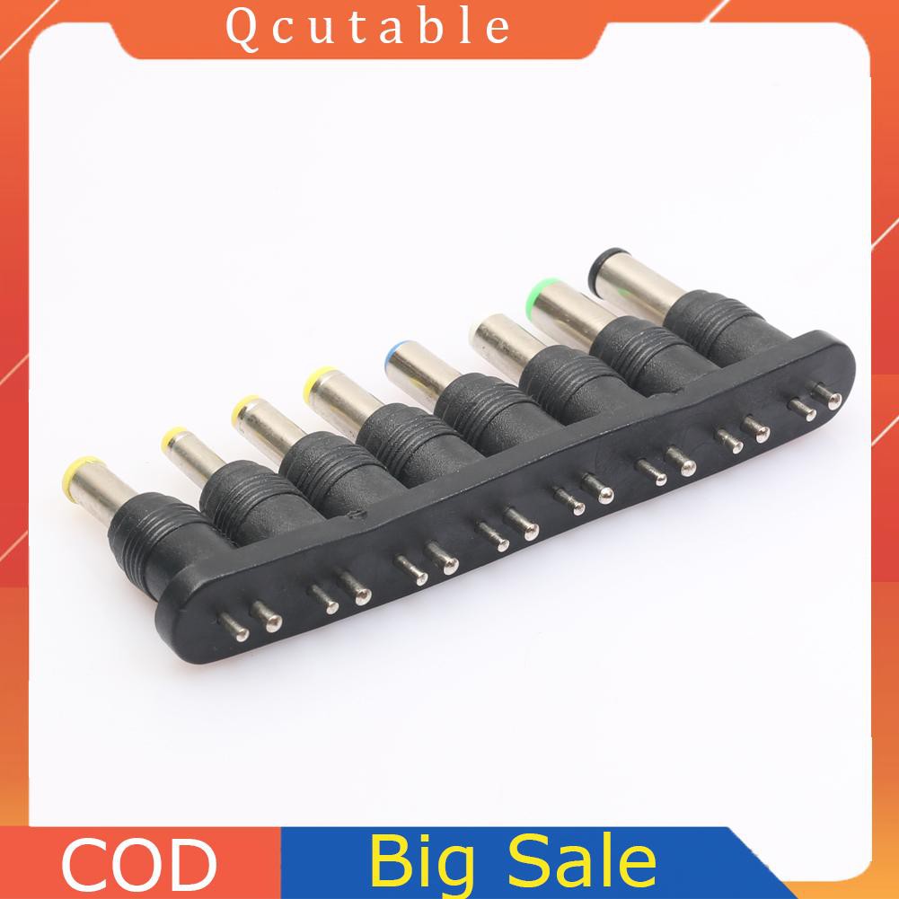 1 Bộ 8 Đầu Cắm Sạc Ac / Dc 2 Pin Cho Notebook