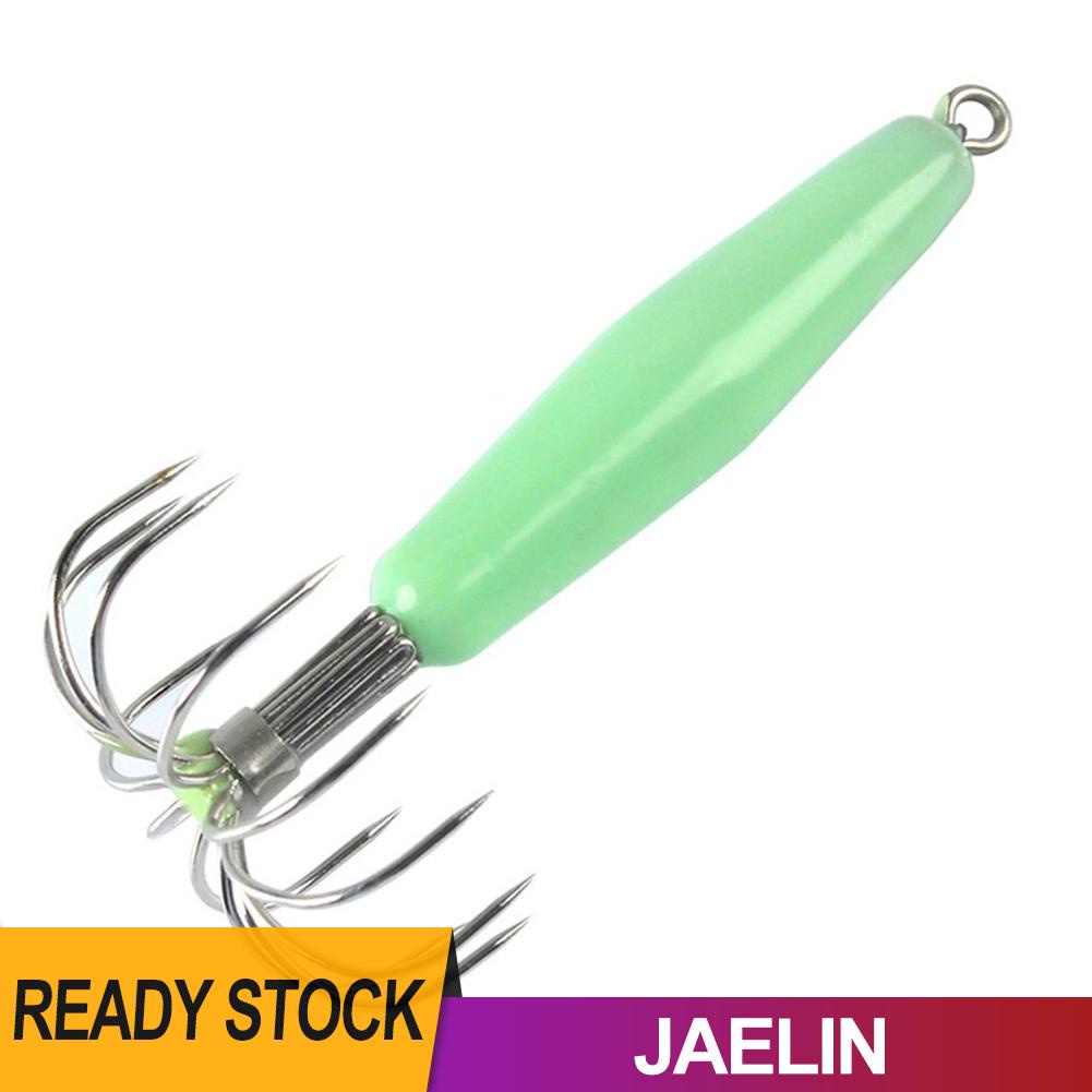 Mồi câu mực màu dạ quang 12 chấu sáng tạo