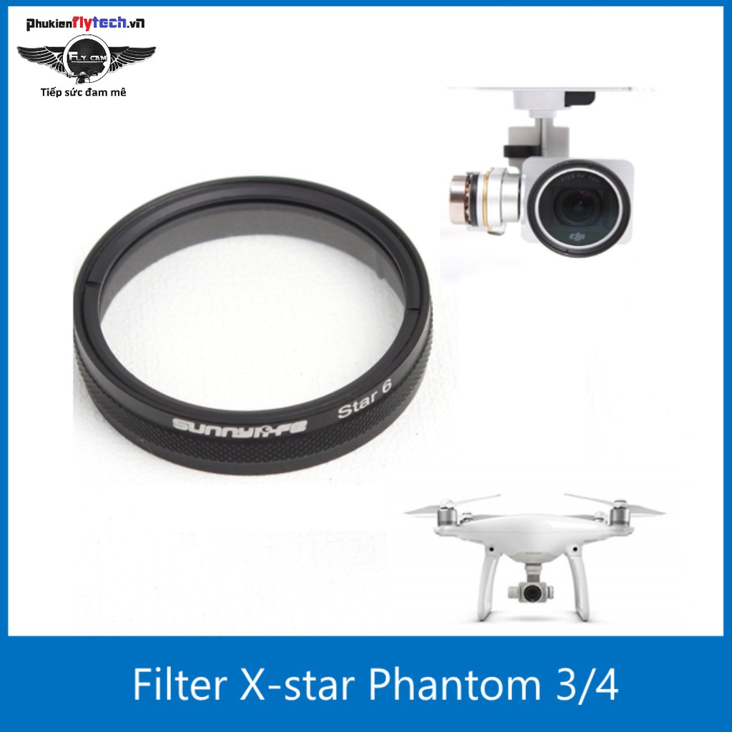 FIlter X-star Phantom 3/4 - phụ kiện flycam DJI Phantom 3/4 - SunnyLife - Hàng chính hãng - Cải thiện màu ảnh