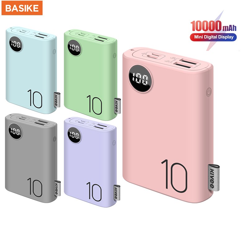 Sạc Dự Phòng Basike Màu Macaron 10000mAh Có Màn Hình LEd Hiển Thị BSK-PF23