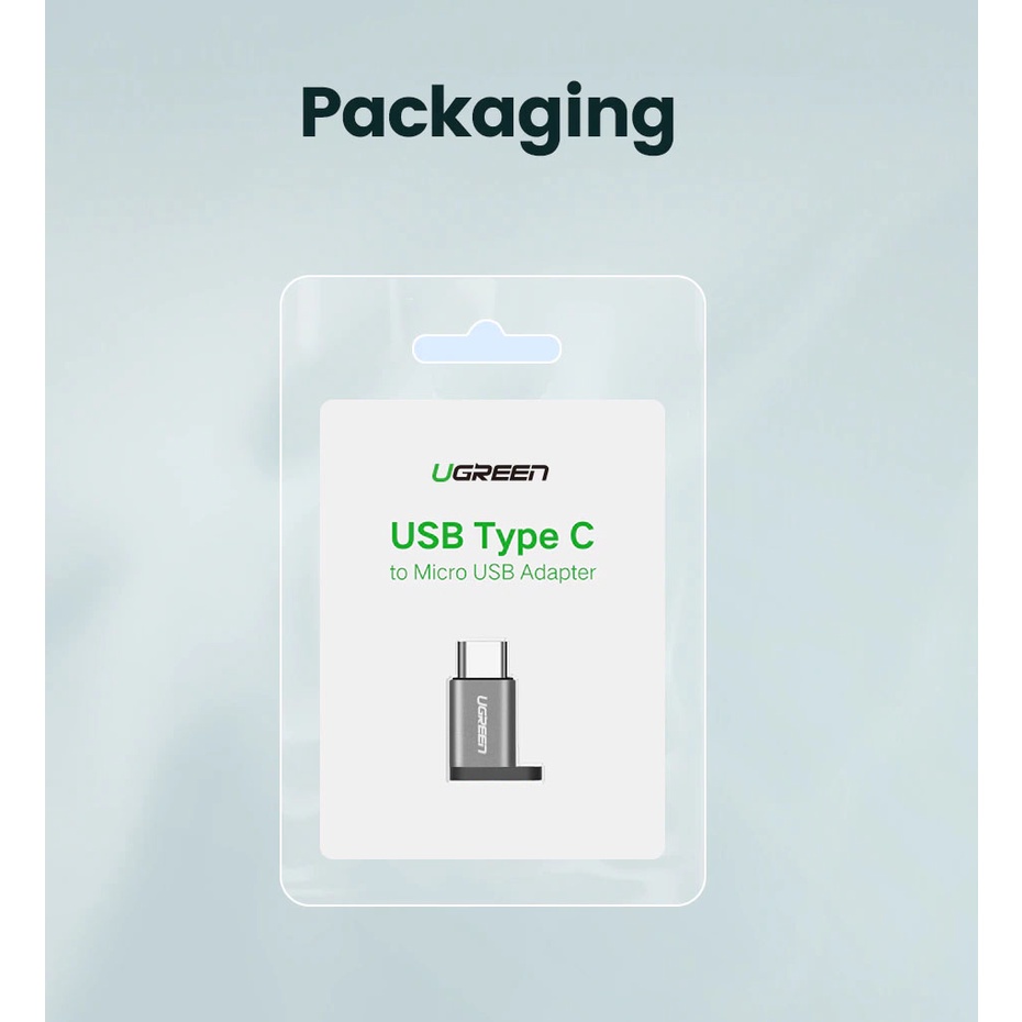 Đầu Chuyển USB Type C Sang Micro USB UGreen US189 US157 Cao Cấp