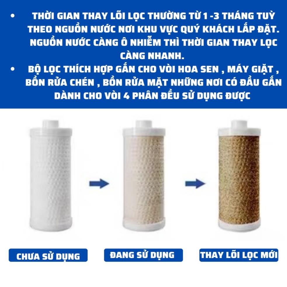 Bộ Lọc Nước Đầu Nguồn Vòi Hoa Sen,Bồn Rửa Chén,Lavabo,Máy Giặt Lọc Siêu Sạch Các Tạp Chất Dễ Dàng Lắp Đặt K195