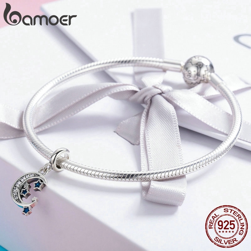 Mặt Trang Sức Bamoer Bằng Hợp Kim Hình Mặt Trăng / Ngôi Sao Đính Đá Xinh Xắn | BigBuy360 - bigbuy360.vn