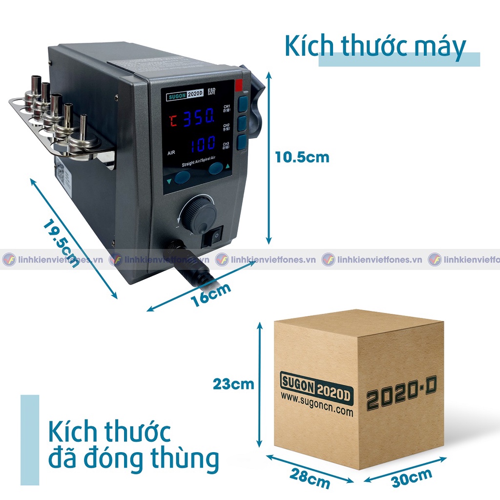 Máy khò Sugon 2020D gia nhiệt nhanh 700W