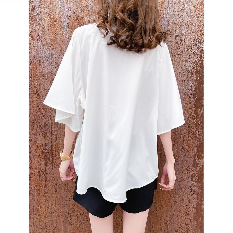 Áo Sơ Mi Trắng Tay Ngắn Phối Cà Vạt Thời Trang Mùa Hè 2022 Cho Nữ