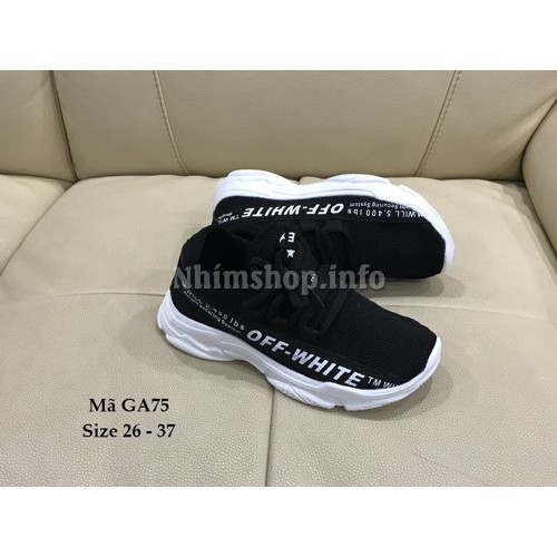 Giày Thể Thao Yeezy Zebra Cho Bé Trai Và Bé Gái 3 - 12 Tuổi GA75