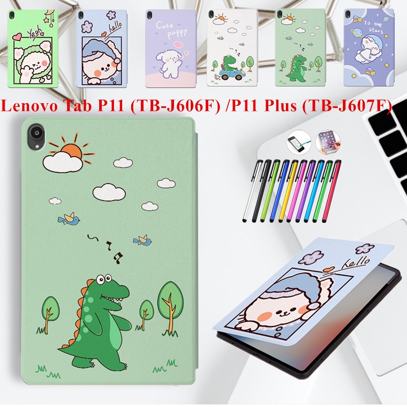 Bao Da PU Nắp Gập Chống Sốc Kèm Giá Đỡ Cho Lenovo Tab P11 (TB-J606F) /P11 Plus (TB-J607F) /P11 5G (TB-J607Z)