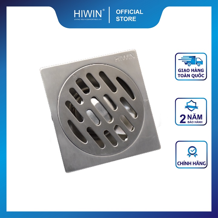 Phễu ga thoát sàn chống mùi hôi inox kích thước 100x100mm HIWIN FD-1219