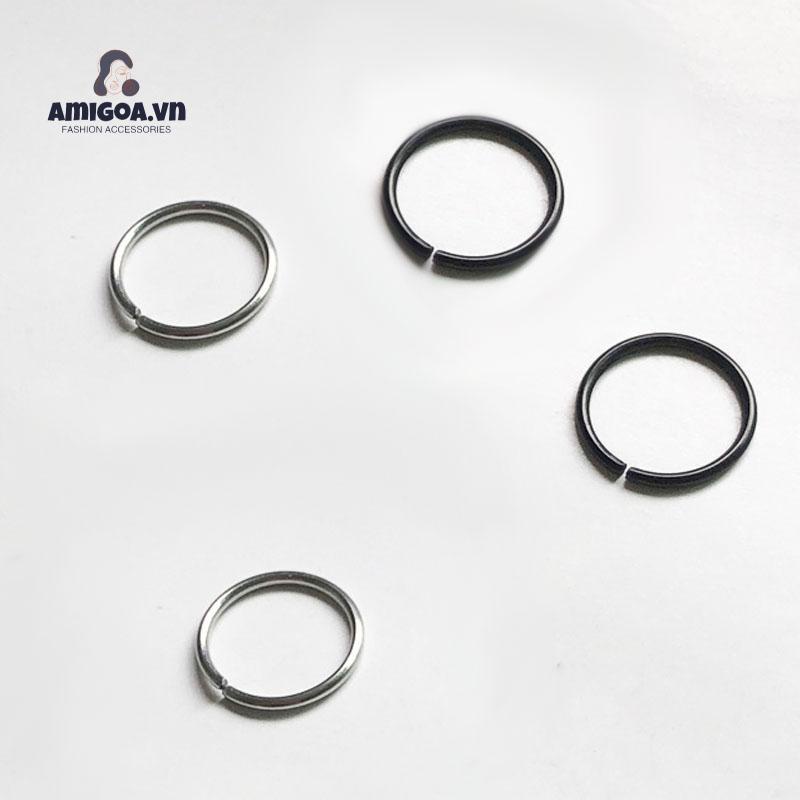 ✨✨KHUYÊN MŨI TRÒN (8mm/10mm) - Khuyên Thép Y Tế - Khuyên Mũi Nửa Vòng