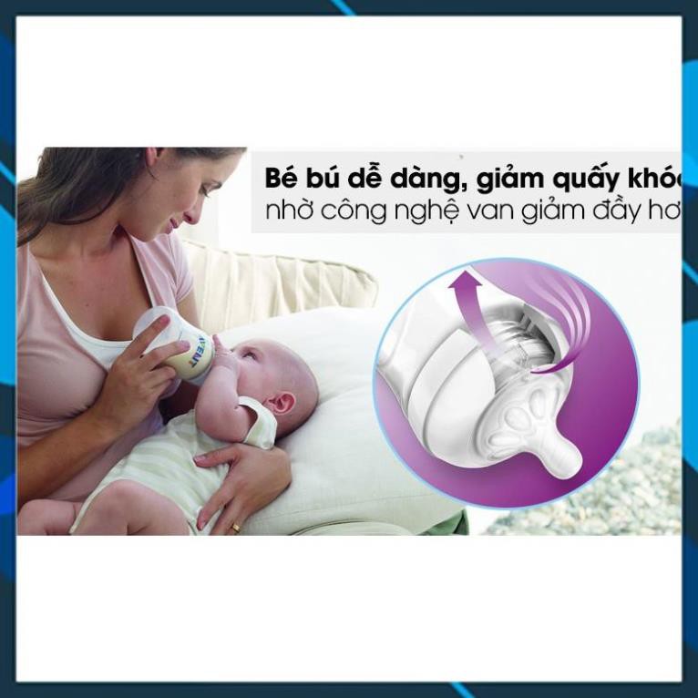 Núm ti silicone Philips Avent Natural cho trẻ sơ sinh (Vỉ 2 núm) sản phẩm chính hãng