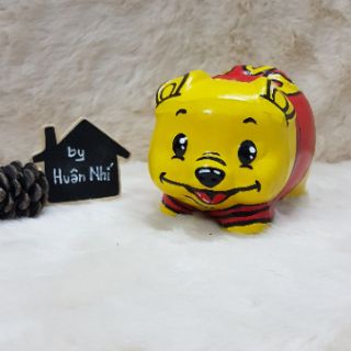Heo đất handmade - gấu Pooh