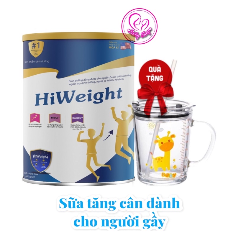 [Mã GROSALE55 giảm 8% đơn 500K] [Chính hãng] Sữa non tăng cân hiệu quả Hiweight hộp 650g