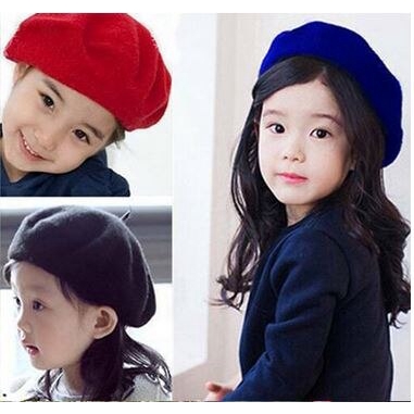 Nón beret thời trang thu đông dành cho bé gái 2 - 8 tuổi