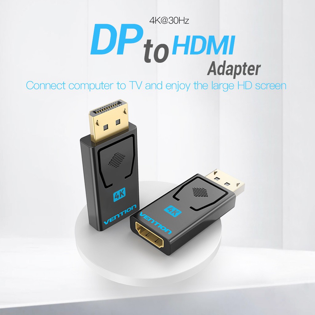 Đầu Chuyển Đổi VENTION Từ DP PC Laptop Máy Chiếu Sang HDMI 1080P