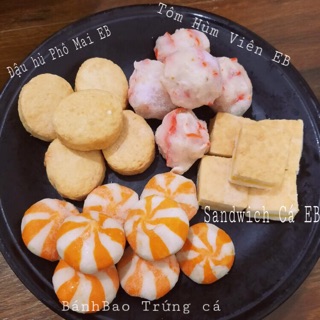 (Chính hãng Malaysia) Mix 4trong1 - Đậu hủ Phô Mai,Tôm Hùm Viên,Sandwich Cá,BBao trứng cá