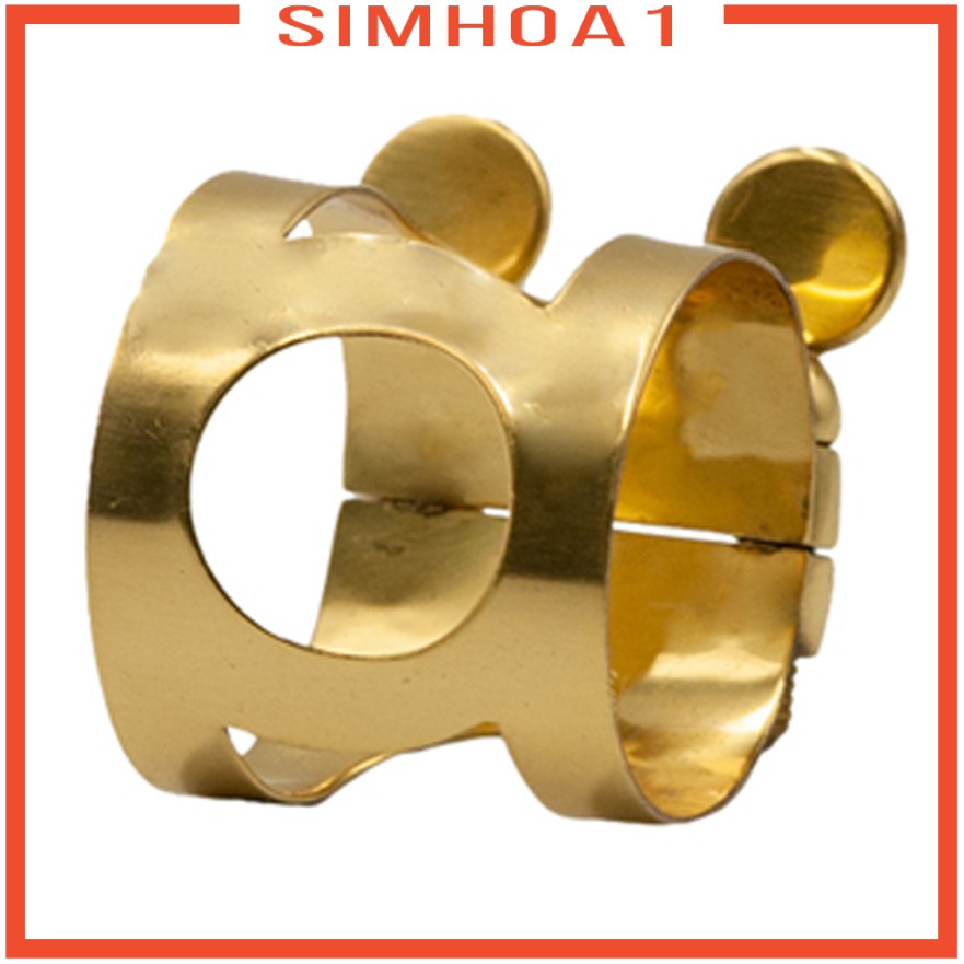 1 Piece Metal Ligature Clip Clamp for Saxophone Mouthpiece Golden Soprano