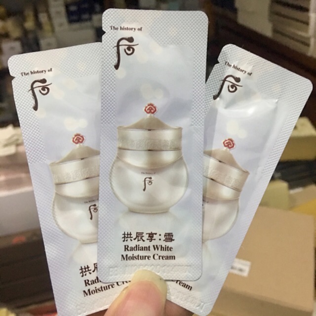 combo 10 gói sample kem dưỡng trắng whoo radiant White moisture cream