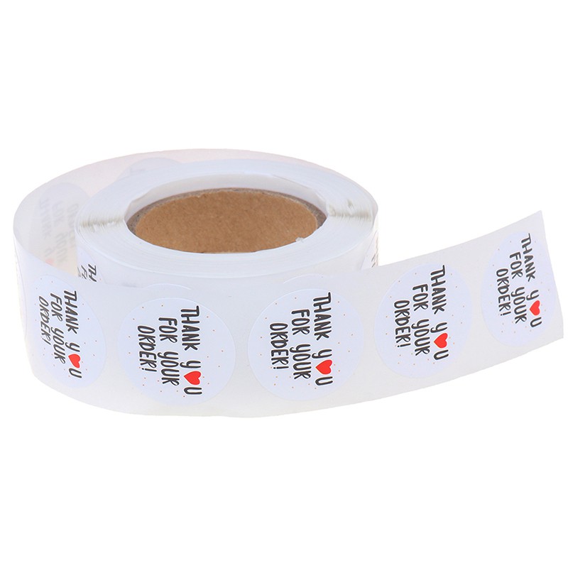 HL 500 Miếng Dán In Chữ Thank You For Your Order