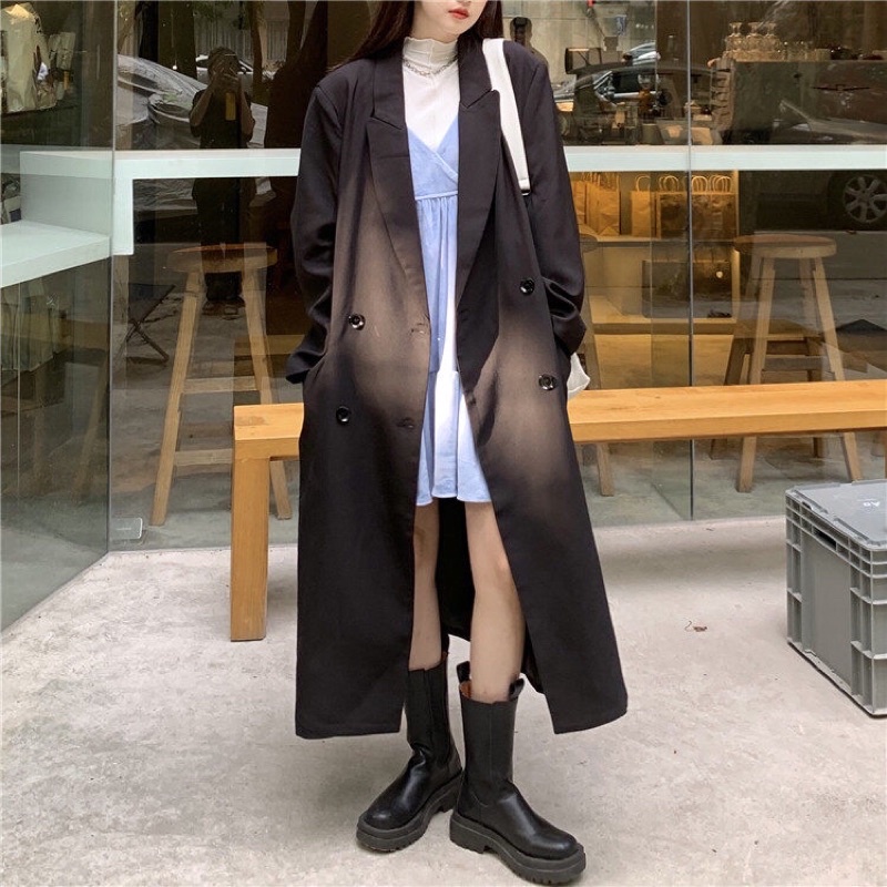 TKLIHN Áo khoác VEST ulzzang dáng dài phong cách FASHION Hàn Quốc 2021
