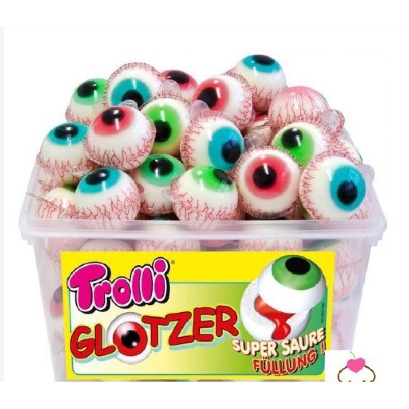 Kẹo dẻo Trolli hình con mắt hàng nội địa Đức hộp 60 viên