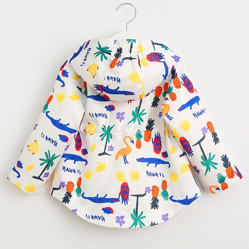 BEAR LEADER Áo Khoác Và Áo Khoác Có Nón In Hình Động Vật / Trái Cây Dễ Thương Thời Trang Mùa Thu 2023 Cho Bé Gái